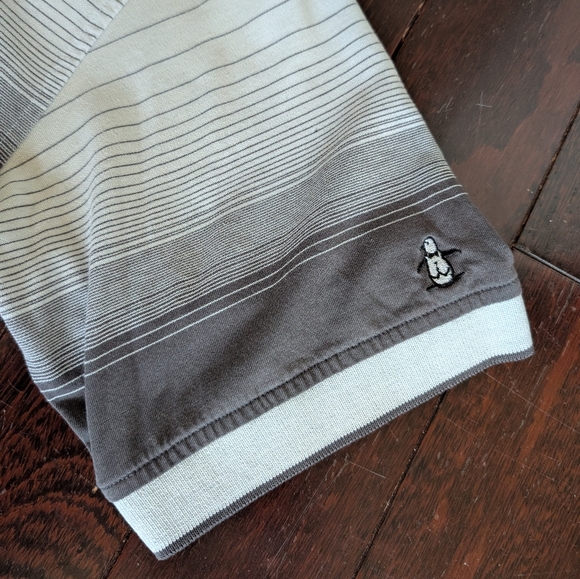 Vintage Grand Slam Original Penguin Gradient Stripe Polo - Grey - Picture 3 of 4